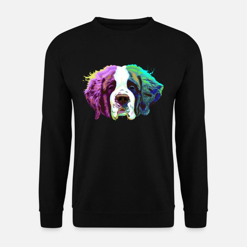 Splash Saint Bernard Dog - Unisex Sweatshirt - black