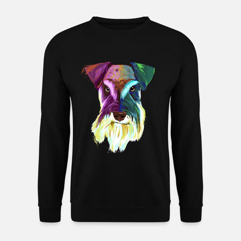 Splash Schnauzer Hund - Unisex Pullover - Schwarz