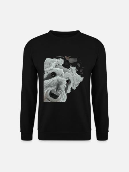 Neugieriger Schnauzer Hund - Unisex Pullover - Schwarz