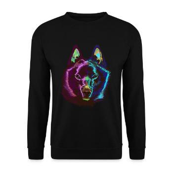 Splash Schipperke Dog - Unisex Sweatshirt - black - Front - Alina (178cm) & Michal (187cm)