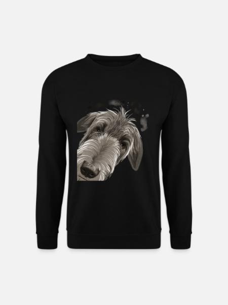 Curious Deerhound Dog - Unisex Sweatshirt - black