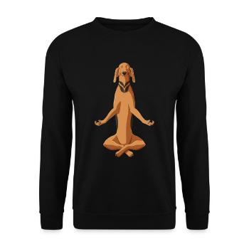 Meditate Segugio Italiano Dog - Unisex Sweatshirt - black - Front - Alina (178cm) & Michal (187cm)