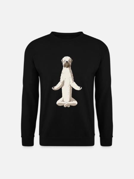 Yoga Irish Soft Coated Wheaten Terrier Hund - Unisex Pullover - Schwarz