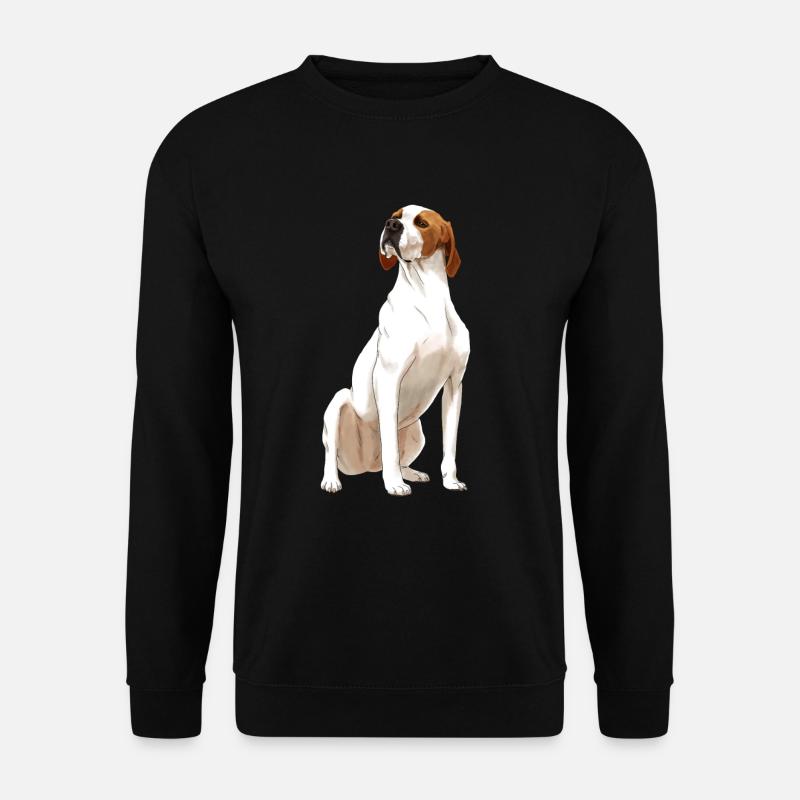Sitzender English Pointer Hund - Unisex Pullover - Schwarz