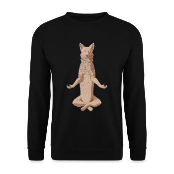 Chien Mudi méditant - Sweat-shirt Unisexe - noir - Devant - Alina (178cm) & Michal (187cm)