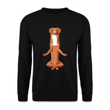 Méditant de la Nouvelle-Écosse Duck Tolling Retriever - Sweat-shirt Unisexe - noir - Devant - Alina (178cm) & Michal (187cm)