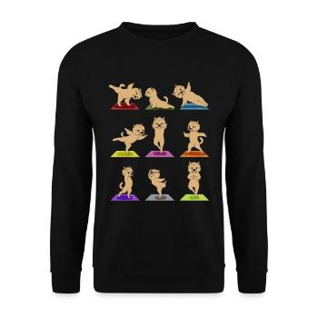 Yoga Mats Norwich Terrier Dog - Unisex Sweatshirt - black - Front - Alina (178cm) & Michal (187cm)