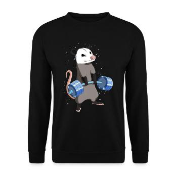 Culturisme Le levage croisé Opossum - Sweat-shirt Unisexe - noir - Devant - Alina (178cm) & Michal (187cm)