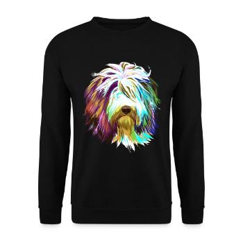 Splash Bearded Collie chien - Sweat-shirt Unisexe - noir - Devant - Alina (178cm) & Michal (187cm)