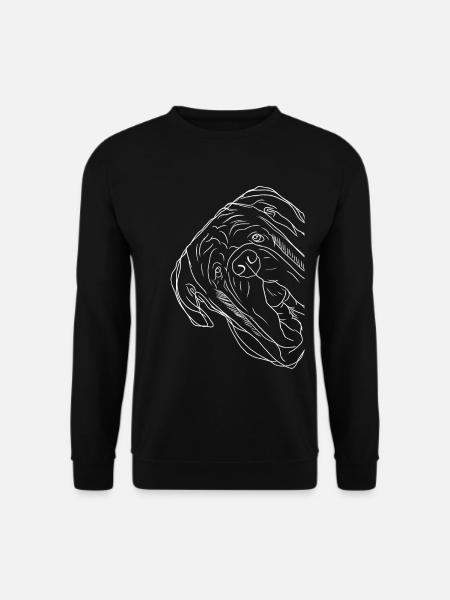 Curious Neapolitan Mastiff Dog - Unisex Sweatshirt - black