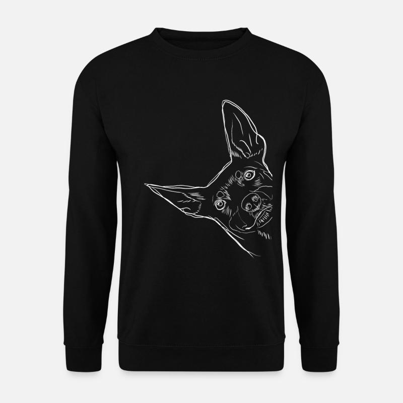 Curious Miniature Pinscher Dog - Unisex Sweatshirt - black