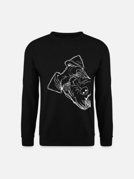 Neugieriger Schnauzer Hund - Unisex Pullover - Schwarz