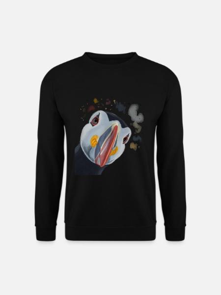 Curious Puffin - Unisex Sweatshirt - black