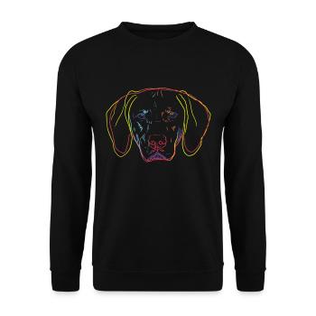 Strokes Hungarian Vizsla Dog - Unisex Sweatshirt - black - Front - Alina (178cm) & Michal (187cm)