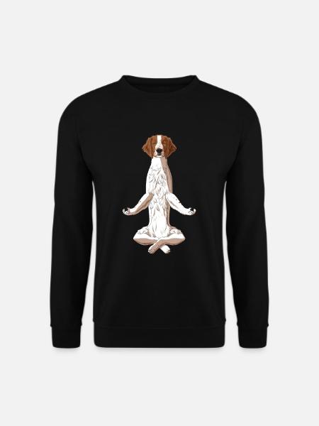 Meditate Welsh Springer Spaniel Dog - Unisex Sweatshirt - black