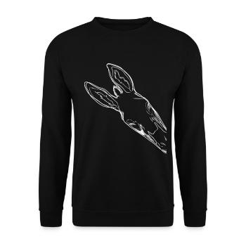 Curious Donkey - Unisex Sweatshirt - black - Front - Alina (178cm) & Michal (187cm)