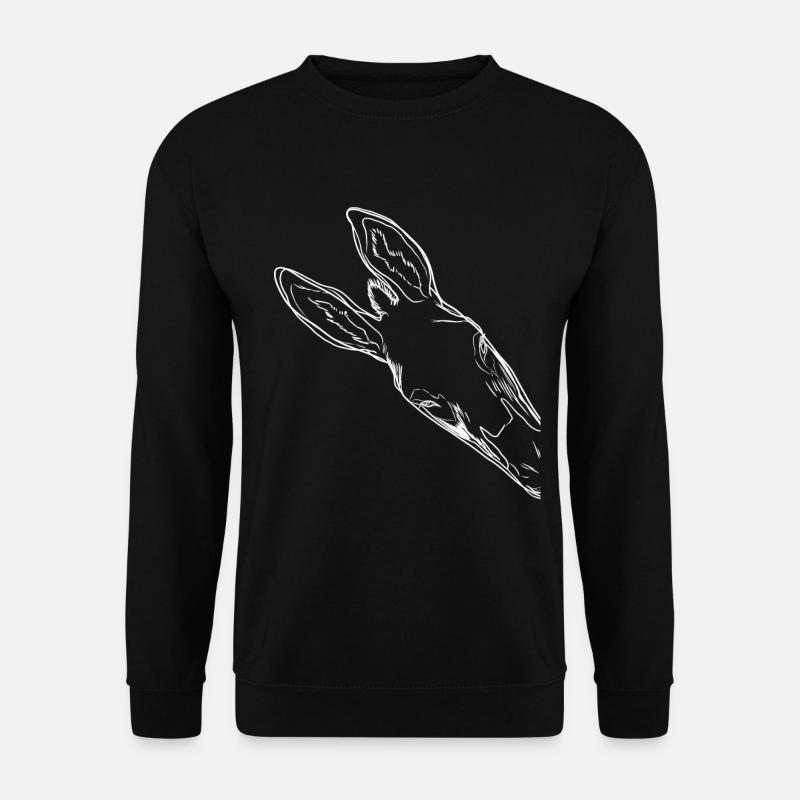 Neugieriger Esel - Unisex Pullover - Schwarz