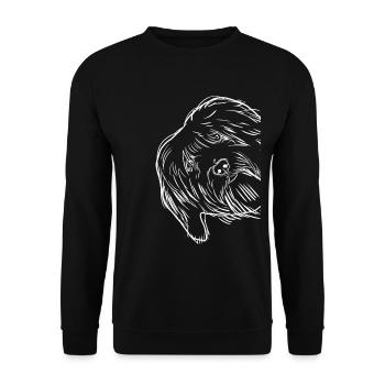 Curious Tibetan Terrier Dog - Unisex Sweatshirt - black - Front - Alina (178cm) & Michal (187cm)