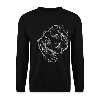 Strokes Welsh Springer Spaniel Dog - Unisex Sweatshirt - black - Front - Alina (178cm) & Michal (187cm)