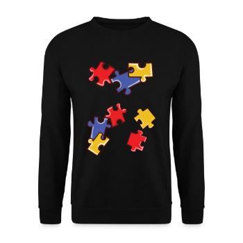 Puzzle - Unisex Sweatshirt - black - Front - Alina (178cm) & Michal (187cm)
