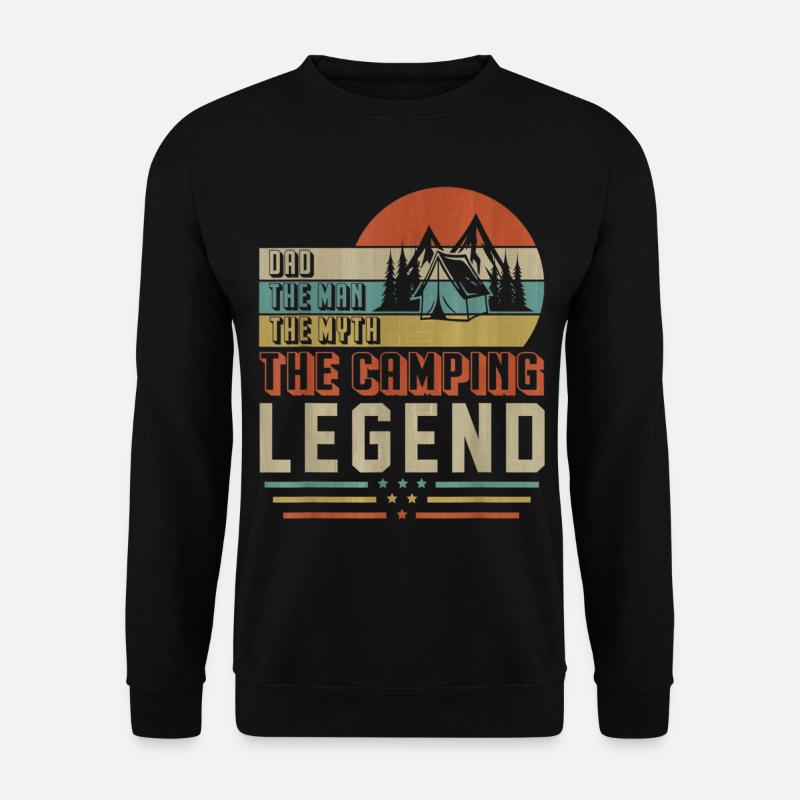 Camping Dad Zelten Campingurlaub - Unisex Pullover - Schwarz