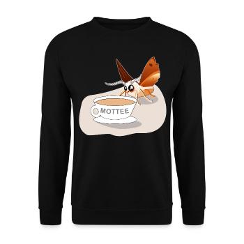 Mottee Motte Chemise Design Motif Cadeau - Sweat-shirt Unisexe - noir - Devant - Alina (178cm) & Michal (187cm)