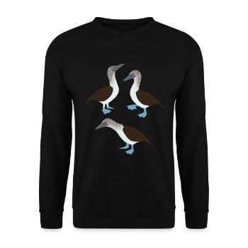 Funny Blue-Footed Boobies Birds - Unisex Sweatshirt - black - Front - Alina (178cm) & Michal (187cm)