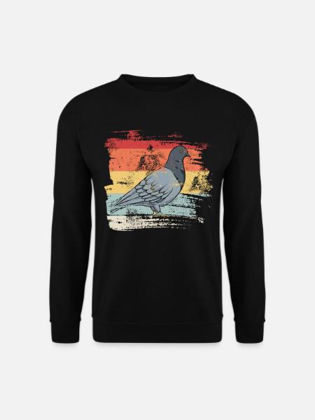 Retro Bird Pigeon - Unisex Sweatshirt - black