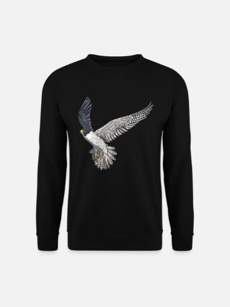 Vogel Fliegender Wanderfalke - Unisex Pullover - Schwarz