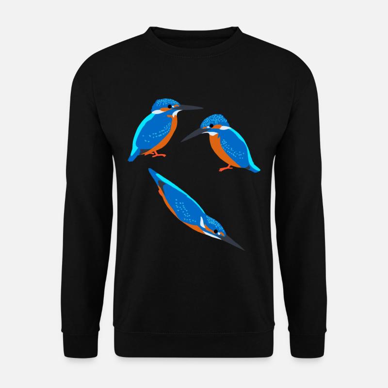 Vögel Eisvogel - Unisex Pullover - Schwarz