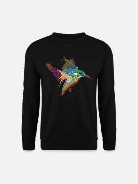 Splash Eisvogel - Unisex Pullover - Schwarz