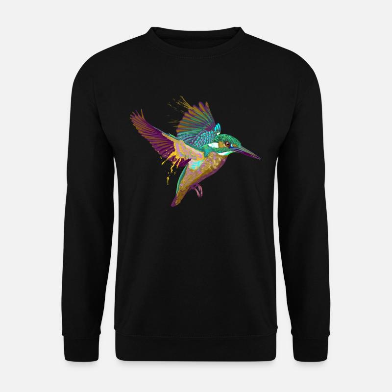 Splash Eisvogel - Unisex Pullover - Schwarz