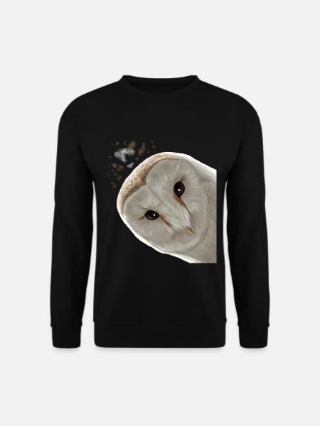 Vogel Eule - Unisex Pullover - Schwarz