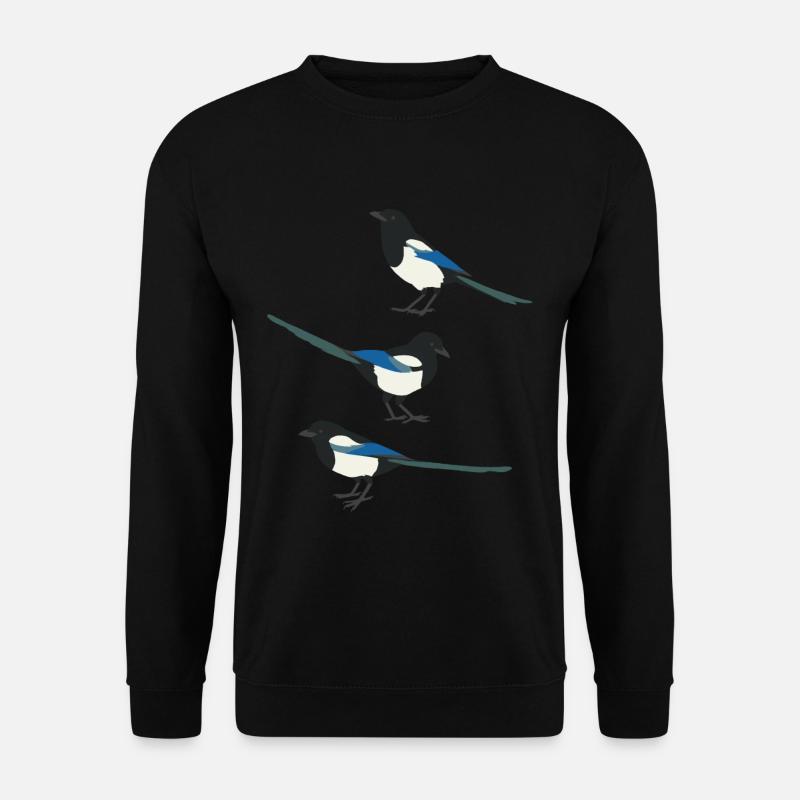 Funny Birds Magpie - Unisex Sweatshirt - black