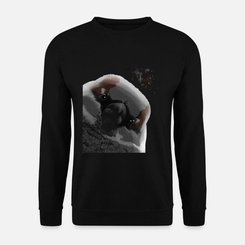 Neugieriger Haussperling Hausspatz Vogel Spatz - Unisex Pullover - Schwarz
