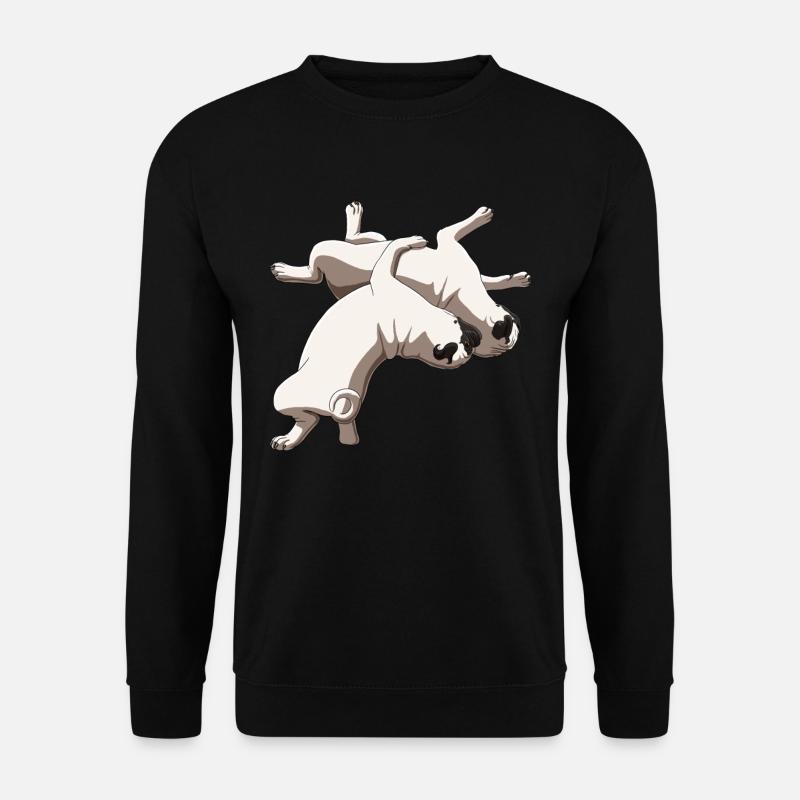 Lustiger Wrestling Hund Wrestler Mops - Unisex Pullover - Schwarz