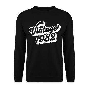 Millésime 1982, 40 ans, cadeau de 40e anniversaire - Sweat-shirt Unisexe - noir - Devant - Alina (178cm) & Michal (187cm)