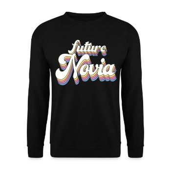 Future Novia Girlfriend Engagement Wedding Gift - Unisex Sweatshirt - black - Front - Alina (178cm) & Michal (187cm)