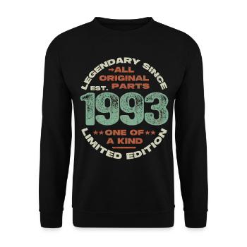 Legendary since 1993 - 30 years - Unisex Sweatshirt - black - Front - Alina (178cm) & Michal (187cm)