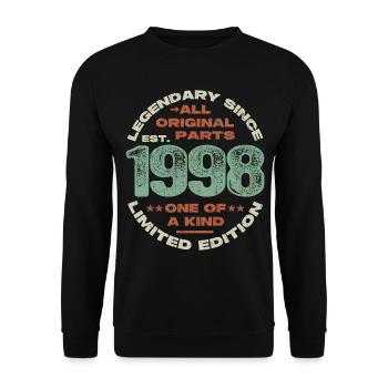 Legendary since 1998 - 25 years - Unisex Sweatshirt - black - Front - Alina (178cm) & Michal (187cm)
