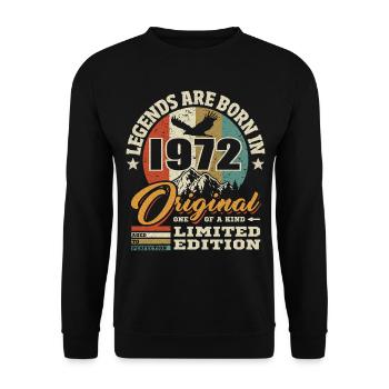 Original limitierte Auflage 1972 - Unisex Pullover - Schwarz - Vorne - Alina (178cm) & Michal (187cm)