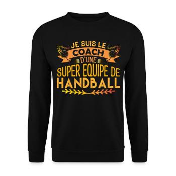 Coach Handball | Cadeau coach Handball Le Meilleur - Sweat-shirt Unisexe - noir - Devant - Alina (178cm) & Michal (187cm)