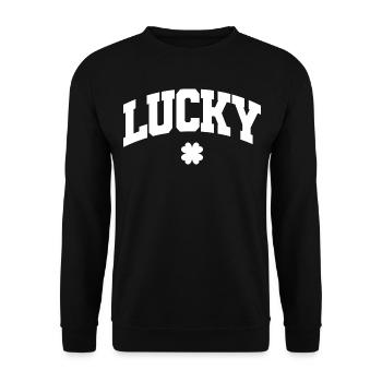 Cadeau de la Saint-Patrick Trèfle Hommes, Femmes, Enfants - Sweat-shirt Unisexe - noir - Devant - Alina (178cm) & Michal (187cm)