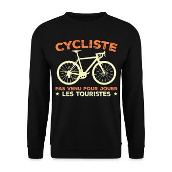 Radfahrer Geschenk Personalisierter Humor - Unisex Pullover - Schwarz - Vorne - Alina (178cm) & Michal (187cm)