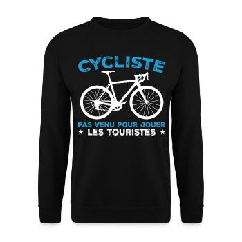 Radfahrer Geschenk Personalisierter Humor - Unisex Pullover - Schwarz - Vorne - Alina (178cm) & Michal (187cm)