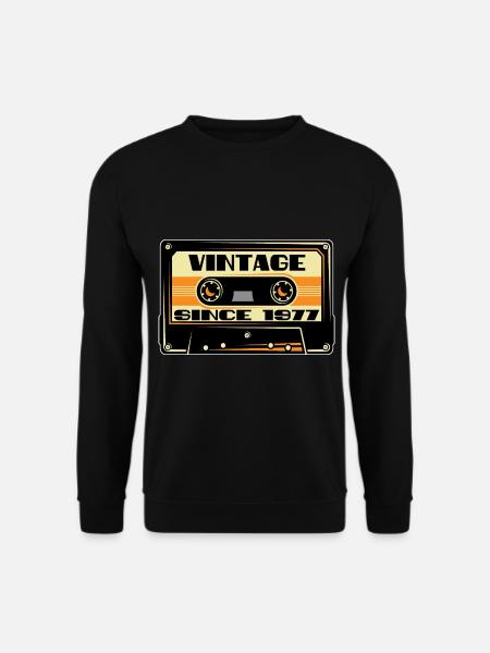 Vintage 1977 Kassette Mixtape - 44. Geburtstag - Unisex Pullover - Schwarz