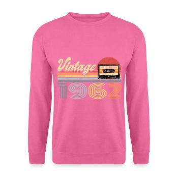 Vintage 1962 Kassette Mixtape - 59. Geburtstag - Unisex Pullover - Pink - Vorne