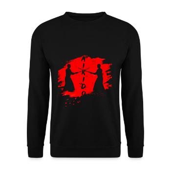 Aikido Master Fighters Martial Arts Coach Fight - Unisex Sweatshirt - black - Front - Alina (178cm) & Michal (187cm)