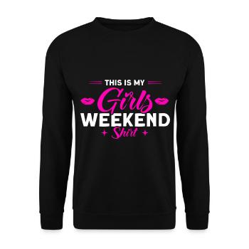 Maid of Honor Girls Evening Party Ladies Gift - Unisex Sweatshirt - black - Front - Alina (178cm) & Michal (187cm)