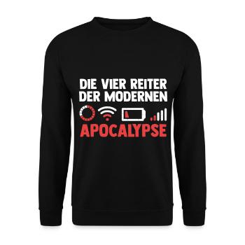 Die vier Reiter der modernen Apocalypse - Unisex Pullover - Schwarz - Vorne - Alina (178cm) & Michal (187cm)